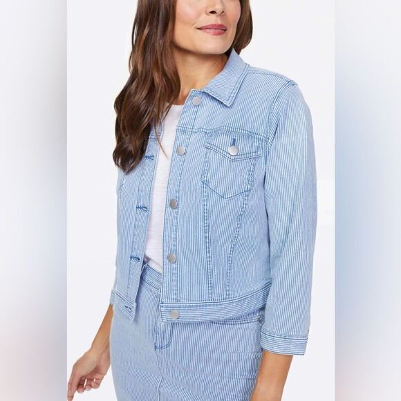 NYDJ Slim Trucker Jacket - Trella - Picture 1 of 14